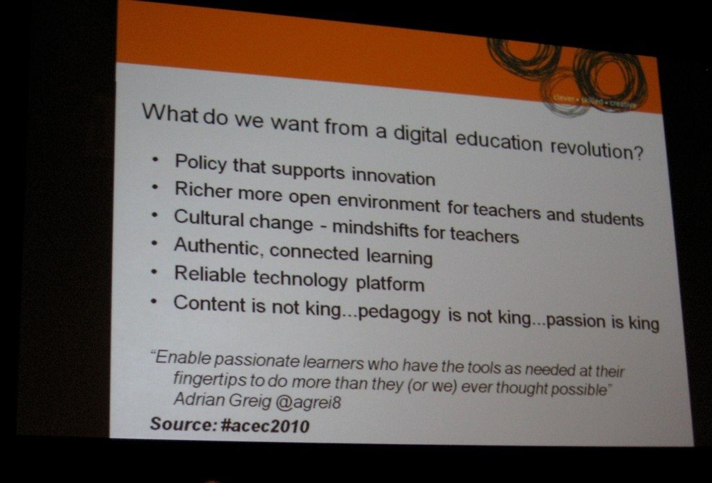 Education conference held at South Wharf, Melbourne during April 2010.